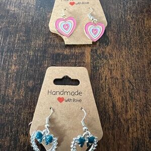 Earrings Earrings 2 pairs of heart homemade earrings E24